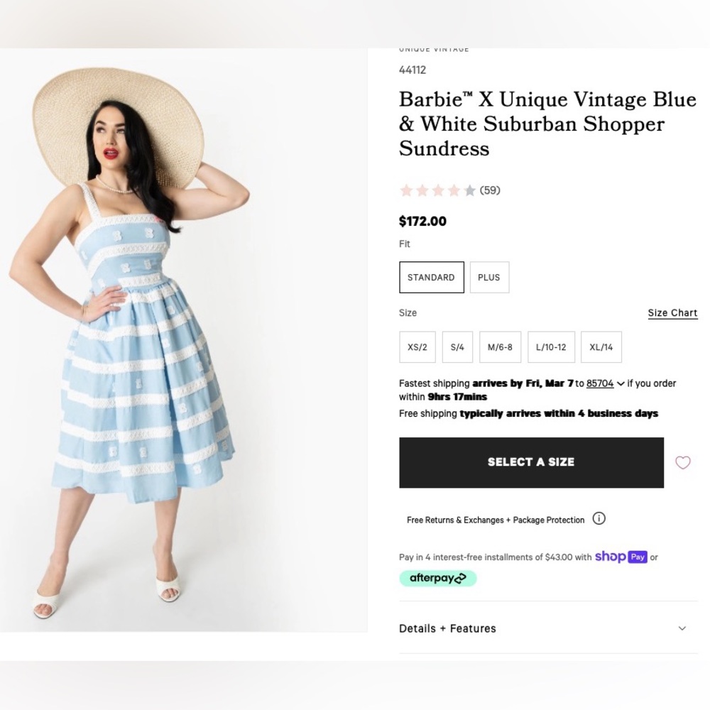 Vintage Barbie inspired dress - Picture 5 of 5